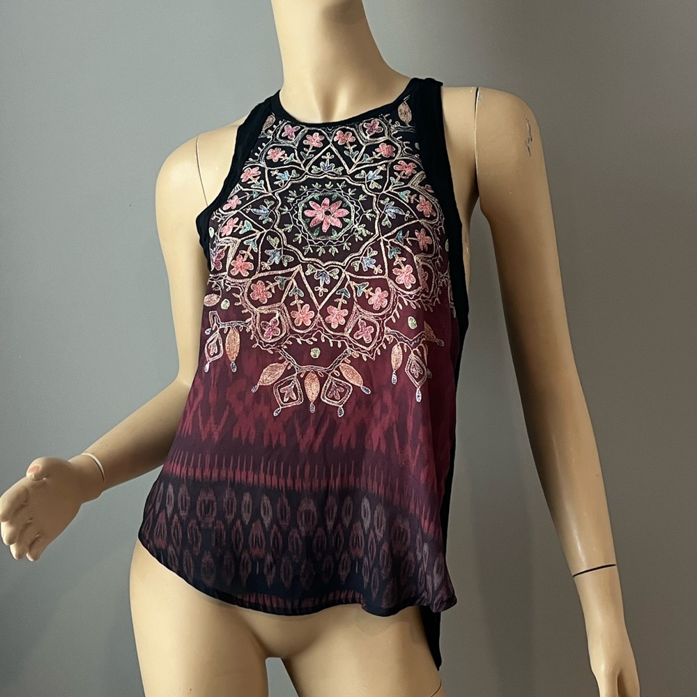 Hollister Burgundy and Black  Sleeveless Tank